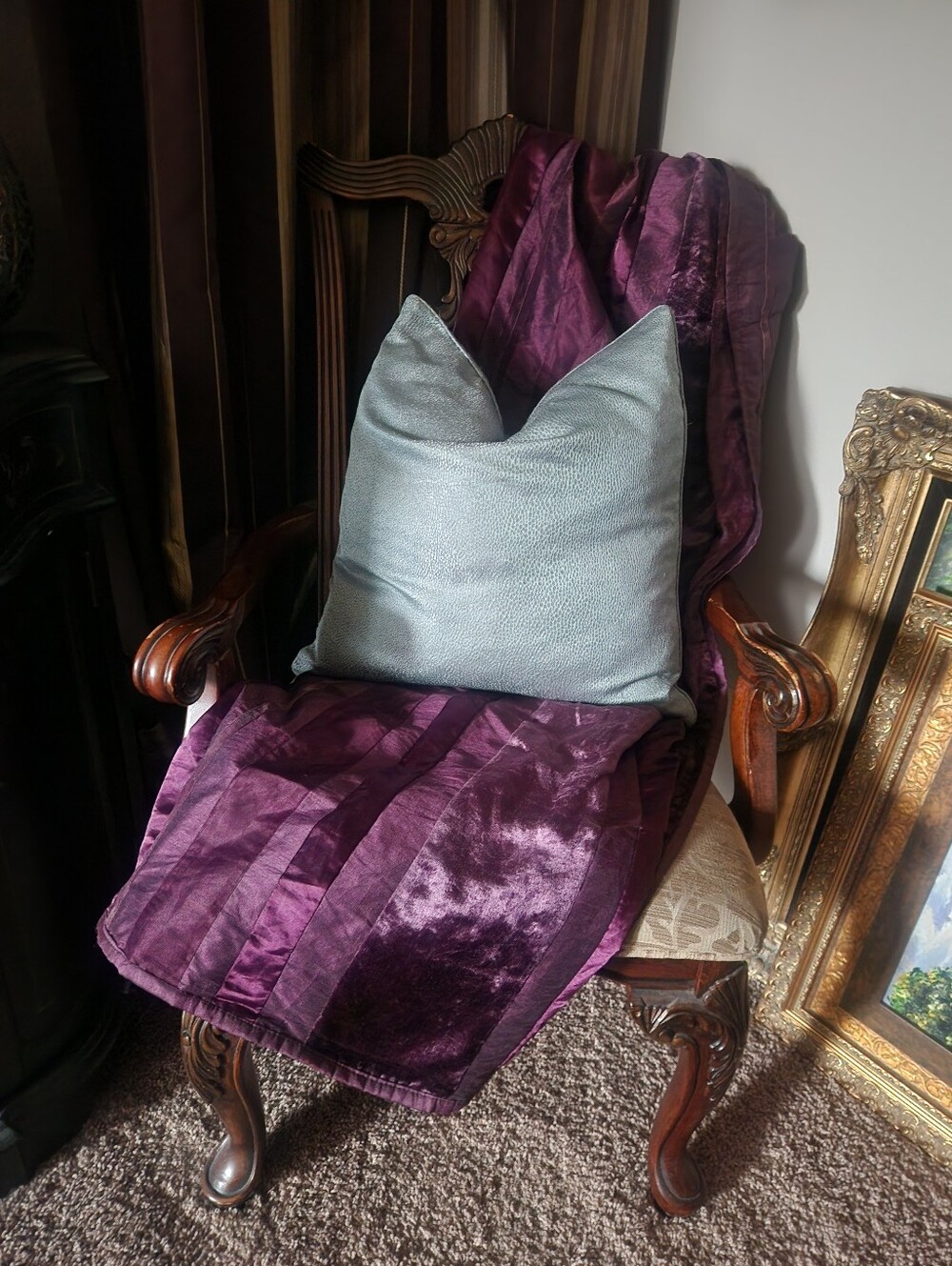 Metallic Down Throw Pillow